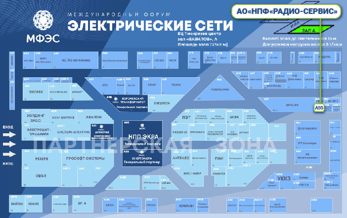 выставка Элекстрические Сети России 2025, стенд АО НПФ Радио-Сервис А55